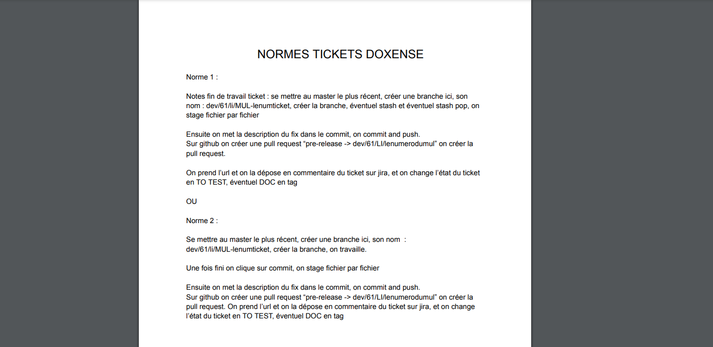 normes git Doxense